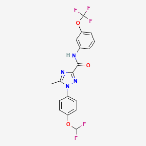 1-[4-(difluoromethoxy)phenyl]-5-methyl-N-[3-(trifluoromethoxy)phenyl]-1H-1,2,4-triazole-3-carboxamide