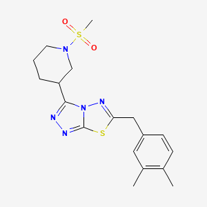 6-(3,4-Dimethylbenzyl)-3-[1-(methylsulfonyl)-3-piperidinyl][1,2,4]triazolo[3,4-b][1,3,4]thiadiazole