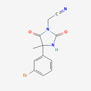 2-(4-(3-Bromophenyl)-4-methyl-2,5-dioxoimidazolidin-1-yl)acetonitrile