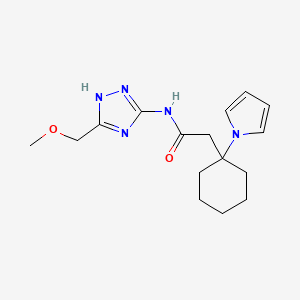 N-[5-(methoxymethyl)-1H-1,2,4-triazol-3-yl]-2-[1-(1H-pyrrol-1-yl)cyclohexyl]acetamide