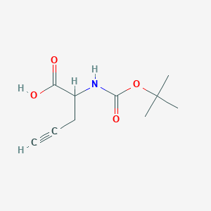 molecular formula C10H15NO4 B1335961 2-((Tert-butoxycarbonyl)amino)pent-4-ynoic acid CAS No. 61172-66-5