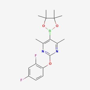 2-(2,4-Difluorophenoxy)-4,6-dimethyl-5-(4,4,5,5-tetramethyl-1,3,2-dioxaborolan-2-yl)pyrimidine