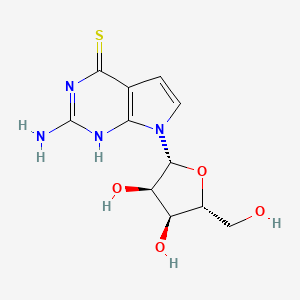 2-Amino-7-((2R,3R,4S,5R)-3,4-dihydroxy-5-(hydroxymethyl)tetrahydrofuran-2-yl)-1H-pyrrolo[2,3-d]pyrimidine-4(7H)-thione