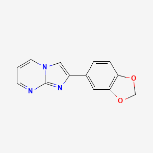 molecular formula C13H9N3O2 B1335972 2-(1,3-苯并二氧杂环-5-基)咪唑并[1,2-a]嘧啶 CAS No. 866138-02-5