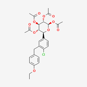 (2R,3S,4R,5S,6S)-6-(4-Chloro-3-(4-ethoxybenzyl)phenyl)tetrahydro-2H-pyran-2,3,4,5-tetrayl tetraacetate