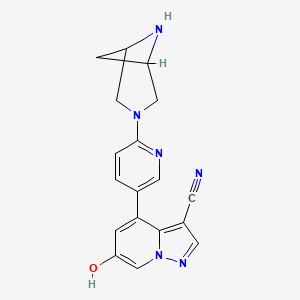 4-(6-(3,6-Diazabicyclo[3.1.1]heptan-3-yl)pyridin-3-yl)-6-hydroxypyrazolo[1,5-a]pyridine-3-carbonitrile