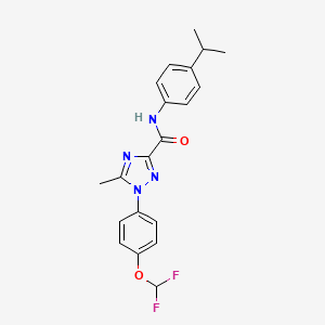 1-[4-(difluoromethoxy)phenyl]-N-(4-isopropylphenyl)-5-methyl-1H-1,2,4-triazole-3-carboxamide