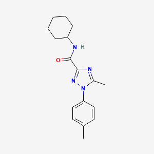 molecular formula C17H22N4O B13359826 N-cyclohexyl-5-methyl-1-(4-methylphenyl)-1H-1,2,4-triazole-3-carboxamide 