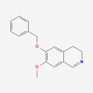 molecular formula C17H17NO2 B1335984 6-苄氧基-7-甲氧基-3,4-二氢异喹啉 CAS No. 68360-22-5