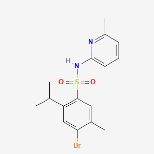 4-bromo-2-isopropyl-5-methyl-N-(6-methyl-2-pyridinyl)benzenesulfonamide