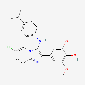 4-[6-Chloro-3-(4-isopropylanilino)imidazo[1,2-a]pyridin-2-yl]-2,6-dimethoxyphenol