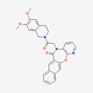 5-(2-(6,7-dimethoxy-3,4-dihydroisoquinolin-2(1H)-yl)-2-oxoethyl)naphtho[2,3-f]pyrido[2,3-b][1,4]oxazepin-6(5H)-one