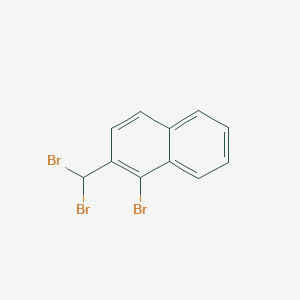 molecular formula C11H7Br3 B13359914 1-Bromo-2-(dibromomethyl)naphthalene 