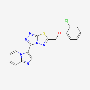 3-{6-[(2-Chlorophenoxy)methyl][1,2,4]triazolo[3,4-b][1,3,4]thiadiazol-3-yl}-2-methylimidazo[1,2-a]pyridine