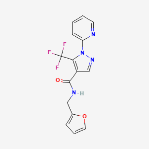 N-(2-furylmethyl)-1-(2-pyridinyl)-5-(trifluoromethyl)-1H-pyrazole-4-carboxamide