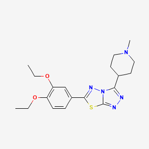 6-(3,4-Diethoxyphenyl)-3-(1-methyl-4-piperidinyl)[1,2,4]triazolo[3,4-b][1,3,4]thiadiazole