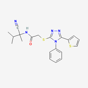 N-(1-cyano-1,2-dimethylpropyl)-2-{[4-phenyl-5-(thiophen-2-yl)-4H-1,2,4-triazol-3-yl]sulfanyl}acetamide