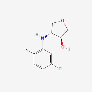 molecular formula C11H14ClNO2 B13359956 (3S,4R)-4-[(5-chloro-2-methylphenyl)amino]oxolan-3-ol 