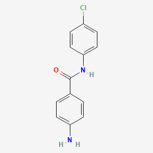 molecular formula C13H11ClN2O B1335996 4-氨基-N-(4-氯苯基)苯甲酰胺 CAS No. 955-97-5
