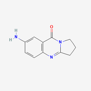 molecular formula C11H11N3O B1335997 7-氨基-1H,2H,3H,9H-吡咯[2,1-B]喹唑啉-9-酮 CAS No. 55727-53-2