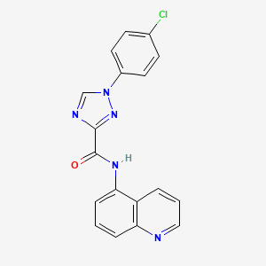 1-(4-chlorophenyl)-N-(5-quinolinyl)-1H-1,2,4-triazole-3-carboxamide