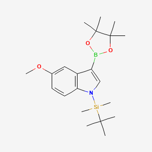 1-(tert-Butyldimethylsilyl)-5-methoxy-3-(4,4,5,5-tetramethyl-1,3,2-dioxaborolan-2-yl)-1H-indole