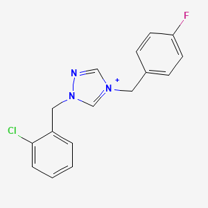 1-(2-chlorobenzyl)-4-(4-fluorobenzyl)-1H-1,2,4-triazol-4-ium