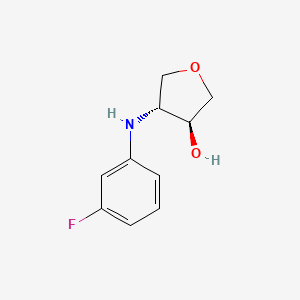 (3S,4R)-4-[(3-fluorophenyl)amino]oxolan-3-ol