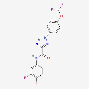 1-[4-(difluoromethoxy)phenyl]-N-(3,4-difluorophenyl)-1H-1,2,4-triazole-3-carboxamide