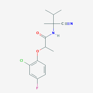 molecular formula C15H18ClFN2O2 B13360063 2-(2-chloro-4-fluorophenoxy)-N-(2-cyano-3-methylbutan-2-yl)propanamide 