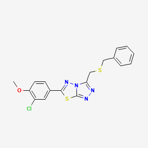 3-[(Benzylsulfanyl)methyl]-6-(3-chloro-4-methoxyphenyl)[1,2,4]triazolo[3,4-b][1,3,4]thiadiazole