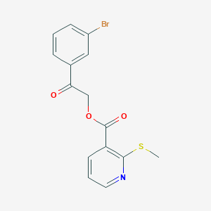 2-(3-Bromophenyl)-2-oxoethyl 2-(methylthio)nicotinate