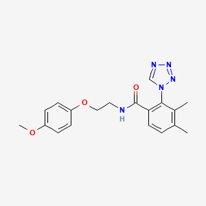 N-[2-(4-methoxyphenoxy)ethyl]-3,4-dimethyl-2-(1H-tetrazol-1-yl)benzamide