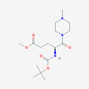 molecular formula C16H29N3O5 B13360164 Methyl (S)-4-((tert-butoxycarbonyl)amino)-5-(4-methylpiperazin-1-yl)-5-oxopentanoate 