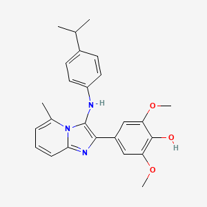 4-[3-(4-Isopropylanilino)-5-methylimidazo[1,2-a]pyridin-2-yl]-2,6-dimethoxyphenol