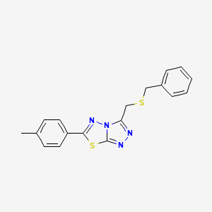 3-[(Benzylsulfanyl)methyl]-6-(4-methylphenyl)[1,2,4]triazolo[3,4-b][1,3,4]thiadiazole