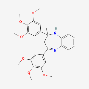 2-methyl-2,4-bis(3,4,5-trimethoxyphenyl)-2,3-dihydro-1H-1,5-benzodiazepine