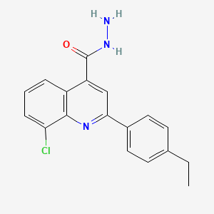 molecular formula C18H16ClN3O B1336023 8-氯-2-(4-乙基苯基)喹啉-4-甲酰肼 CAS No. 588711-80-2