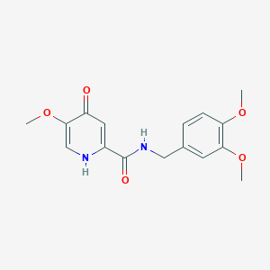 molecular formula C16H18N2O5 B13360249 N-(3,4-dimethoxybenzyl)-4-hydroxy-5-methoxypyridine-2-carboxamide 