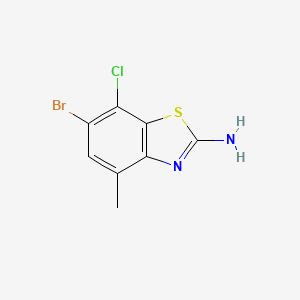 molecular formula C8H6BrClN2S B13360268 6-Bromo-7-chloro-4-methyl-1,3-benzothiazol-2-amine CAS No. 383131-53-1