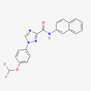 1-[4-(difluoromethoxy)phenyl]-N-(2-naphthyl)-1H-1,2,4-triazole-3-carboxamide