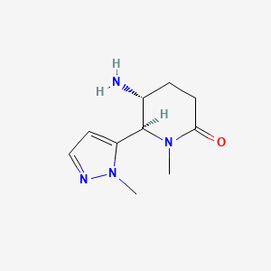 (5R,6R)-5-amino-1-methyl-6-(1-methyl-1H-pyrazol-5-yl)piperidin-2-one