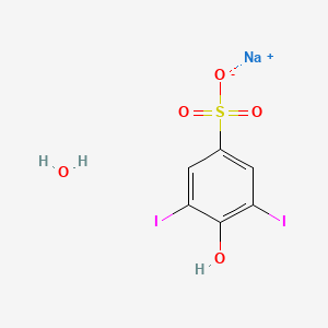 molecular formula C6H5I2NaO5S B13360327 Sodium 4-hydroxy-3,5-diiodobenzenesulfonate hydrate 