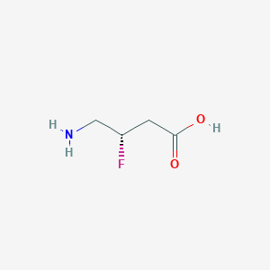 molecular formula C4H8FNO2 B13360329 (S)-4-Amino-3-fluorobutanoic acid 