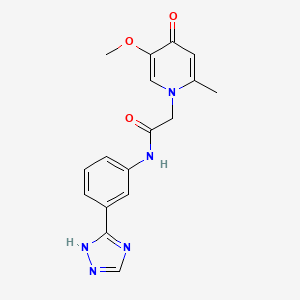 2-(5-methoxy-2-methyl-4-oxopyridin-1(4H)-yl)-N-[3-(1H-1,2,4-triazol-3-yl)phenyl]acetamide