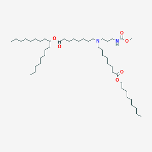 molecular formula C47H92N2O6 B13360344 Heptadecan-9-yl 8-((3-((methoxycarbonyl)amino)propyl)(8-(nonyloxy)-8-oxooctyl)amino)octanoate 