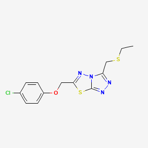 6-[(4-Chlorophenoxy)methyl]-3-[(ethylsulfanyl)methyl][1,2,4]triazolo[3,4-b][1,3,4]thiadiazole