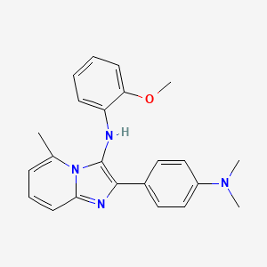 N-{2-[4-(dimethylamino)phenyl]-5-methylimidazo[1,2-a]pyridin-3-yl}-N-(2-methoxyphenyl)amine