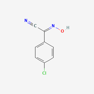 molecular formula C8H5ClN2O B13360425 4-Chloro-N-hydroxybenzimidoyl cyanide 