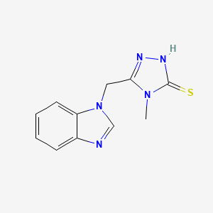 5-(1H-benzimidazol-1-ylmethyl)-4-methyl-4H-1,2,4-triazole-3-thiol